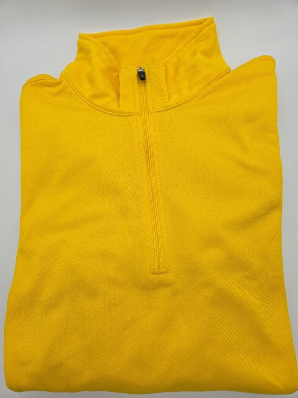 IZOD Yellow 1/4 Zip Pique Pullover Long Sleeve Men's Size Large